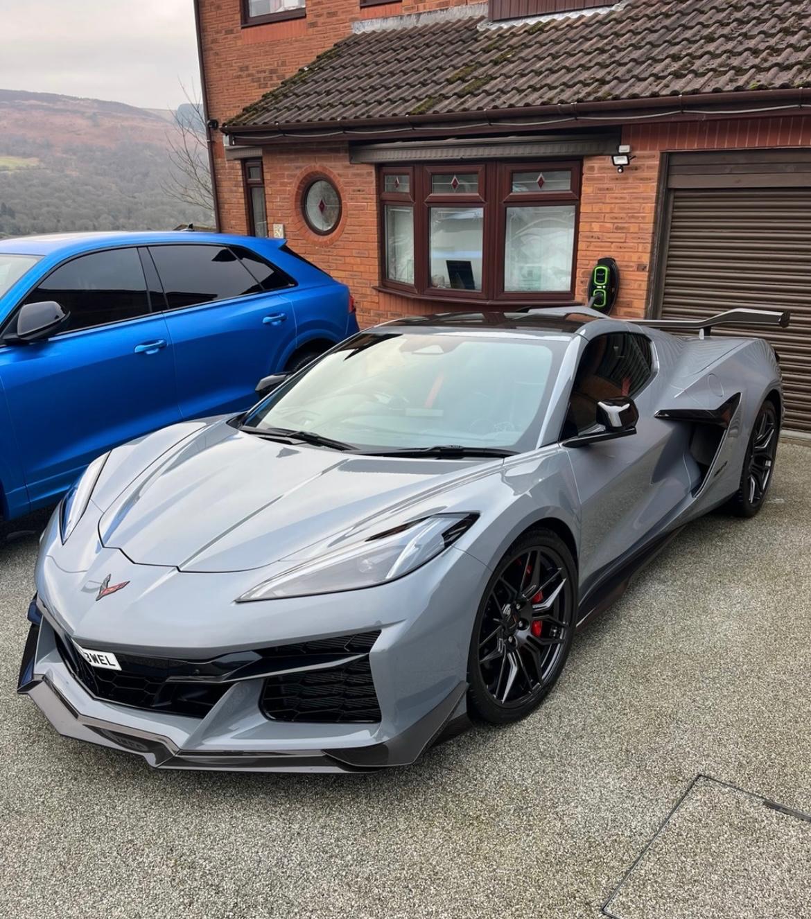 Silver Chevrolet Corvette C8 after a full premium detail by The Auto Spa